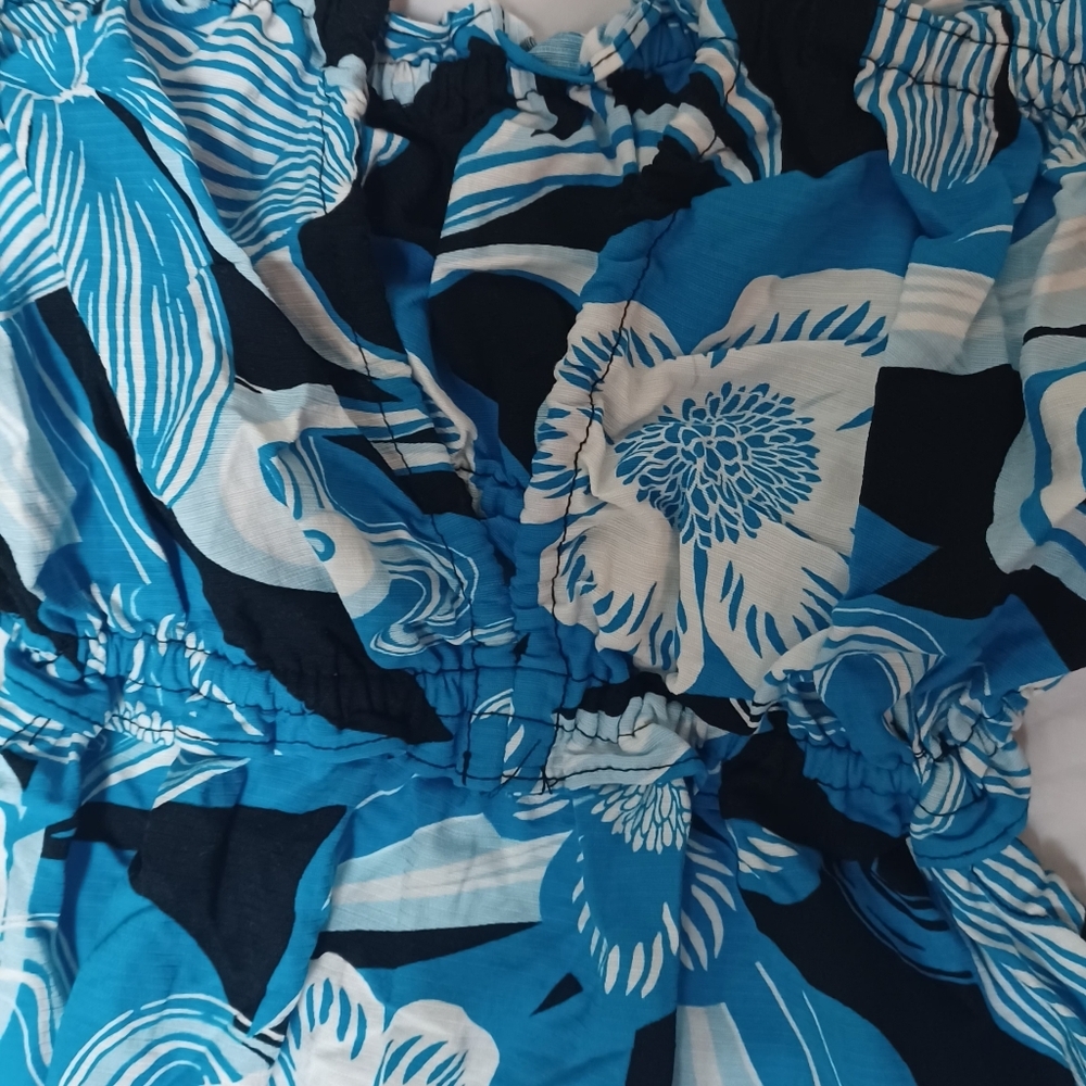 FUTURE COLLECTIVE WOMENS' midi Floral Dress Tie Back Size L - Picture 4 of 5